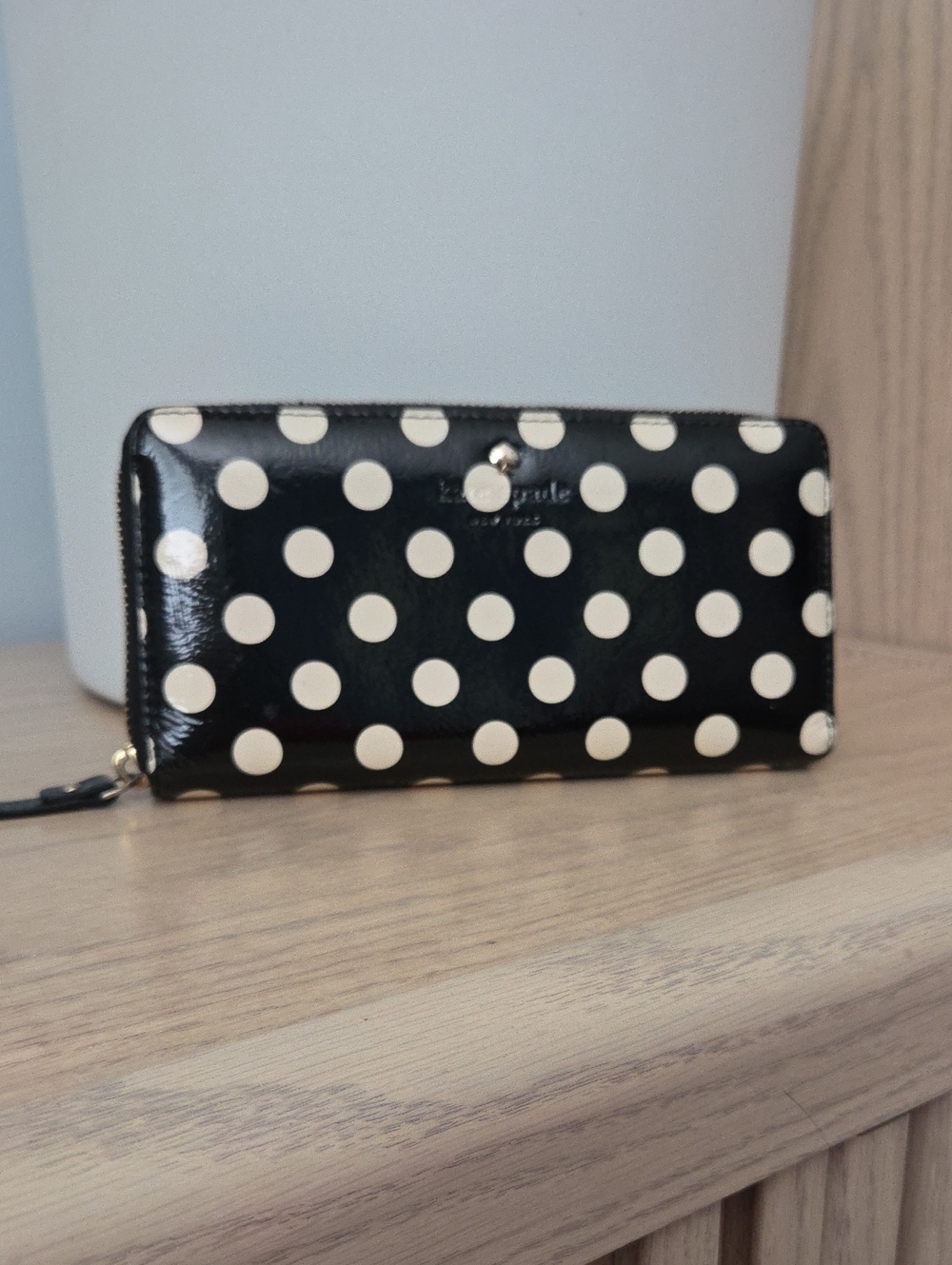 Kate Spade Carlisle Street Lacey Patent Leather Polka Dot Wallet